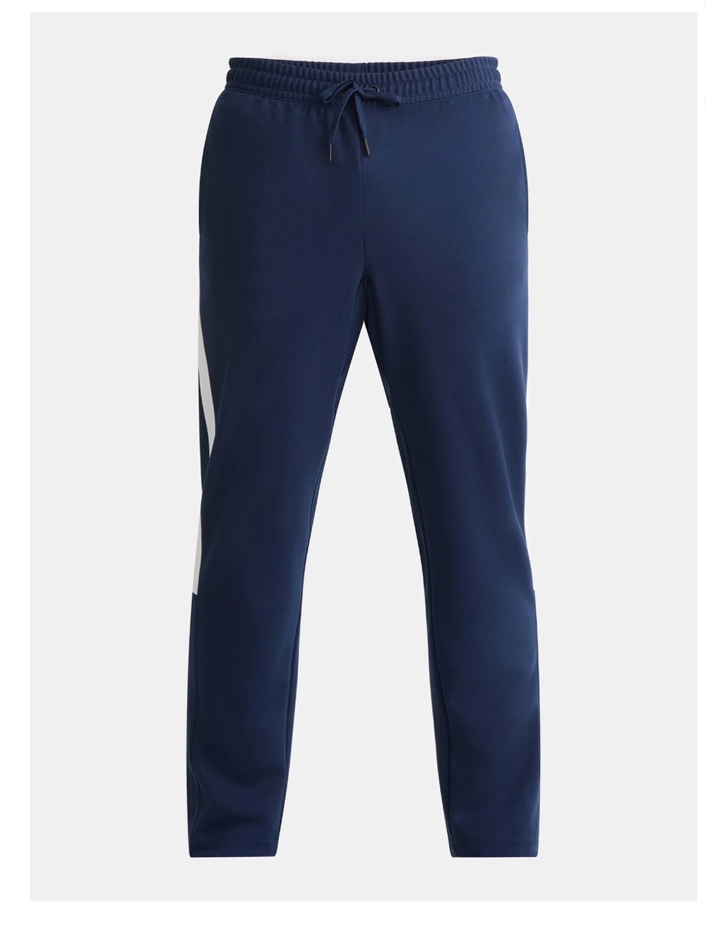 Men's Blue Tricot Track Pants with Side Stripes